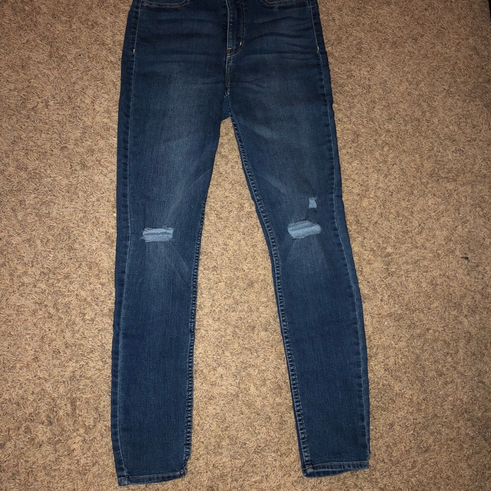 Skinny high waisted divided